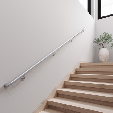 Custom Brushed Stainless Steel Handrail Kit (with Wall Returns)