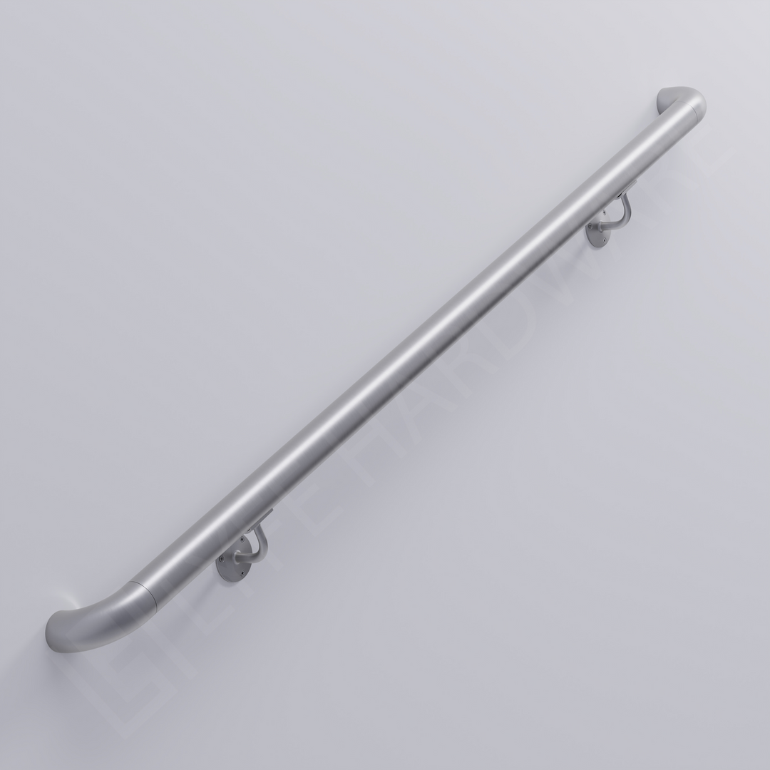 Handrail R Knee Custom Brushed Stainless Steel Handrail Kit (with Wall Returns) – Lyfe ...