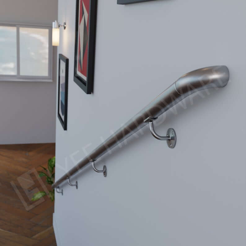 Custom Brushed Stainless Steel Handrail Kit (with Wall Returns) – Lyfe ...