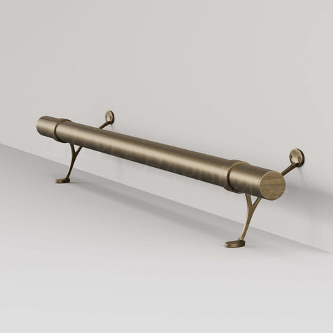 Custom Antique Brass Bar Foot Rail Kit