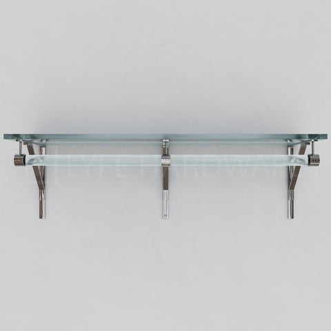 Acrylic Lucite Shelf Rack with Hanging Rod